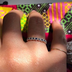 Sapphire and white gold ring